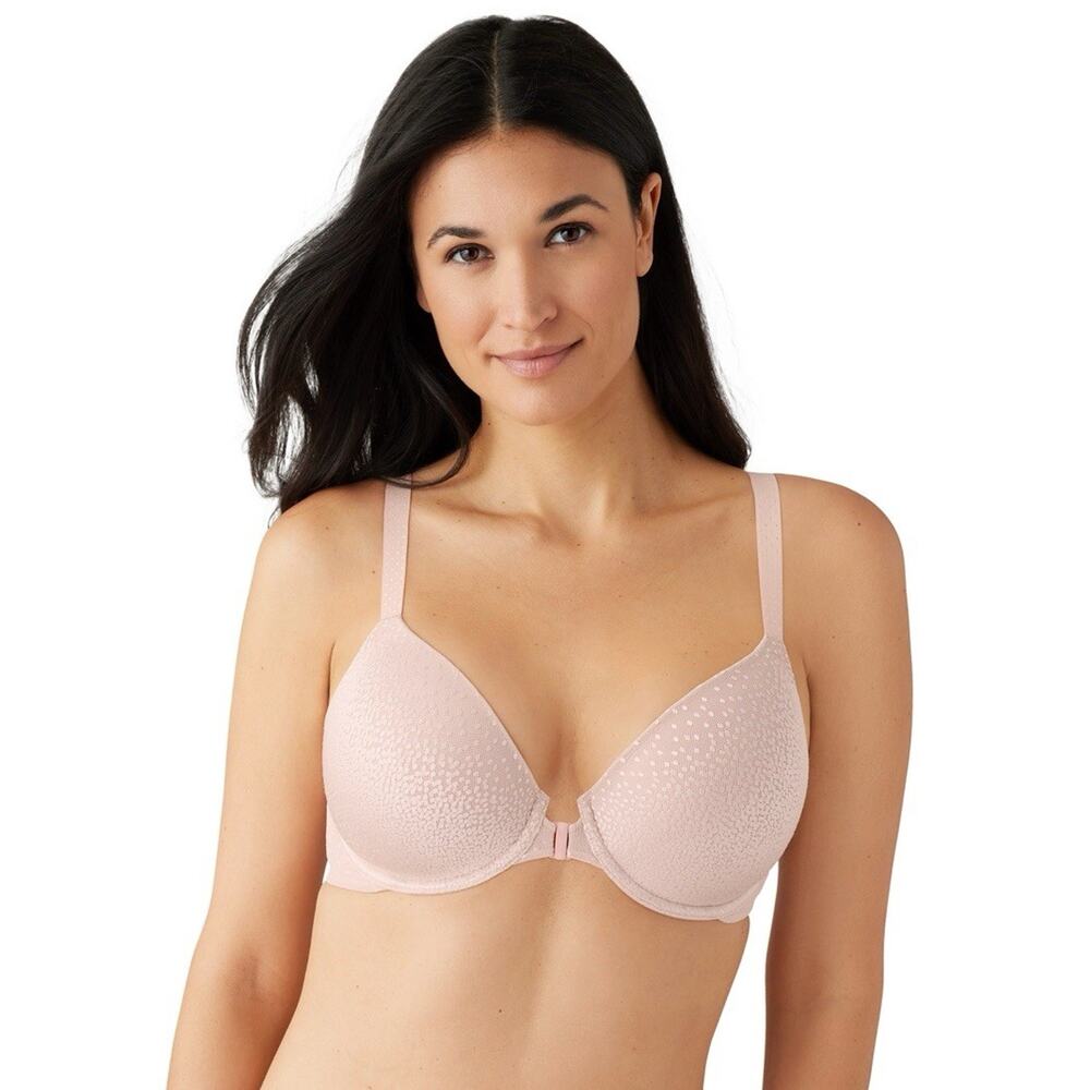 Wacoal LOT OF 2 Back Appeal Front Close T-Shirt Bra 38G Rose Dust Pink 853403
